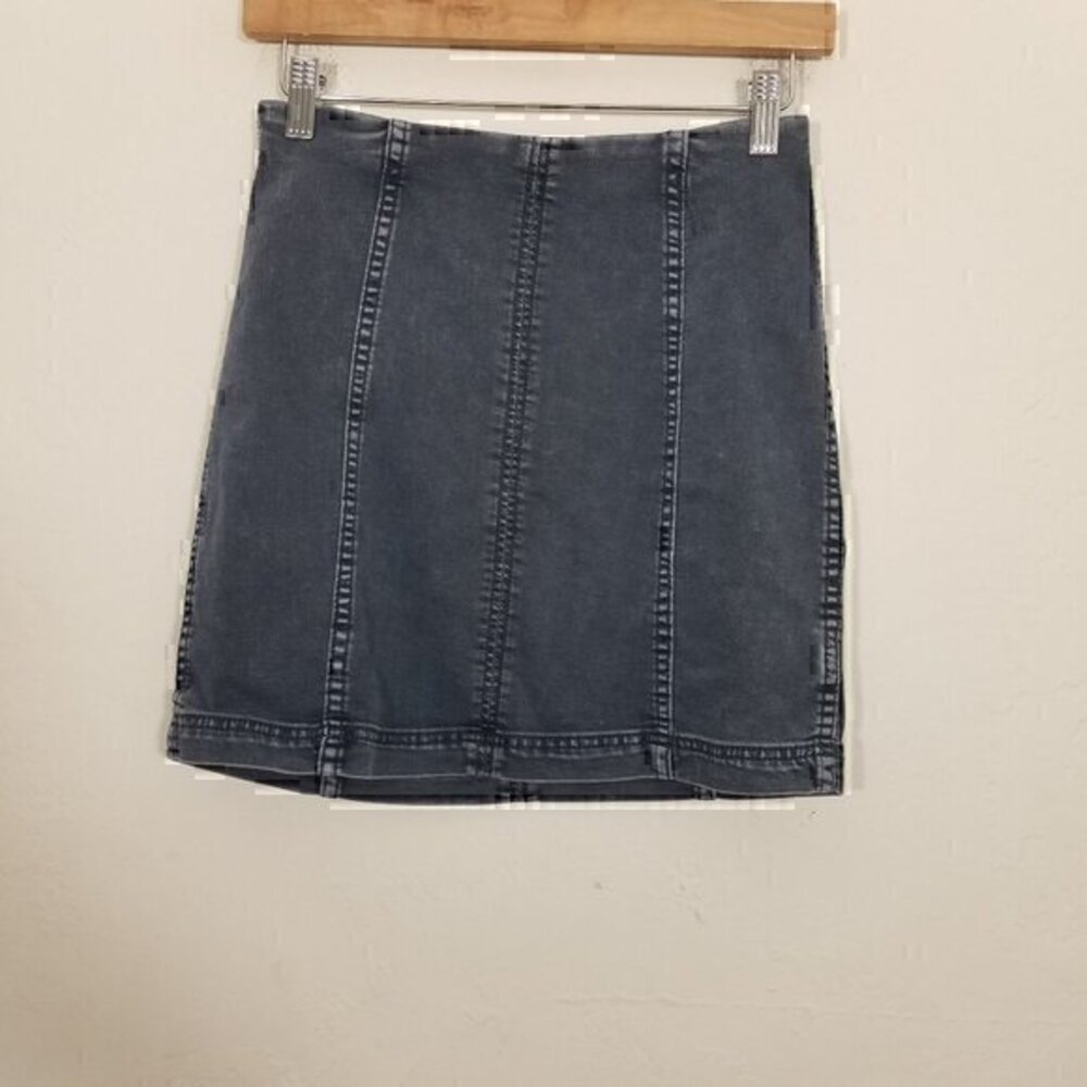 Free People Denim Mini Skirt Stretch Size 6